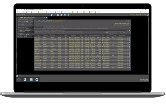 screenshot of mumms Software